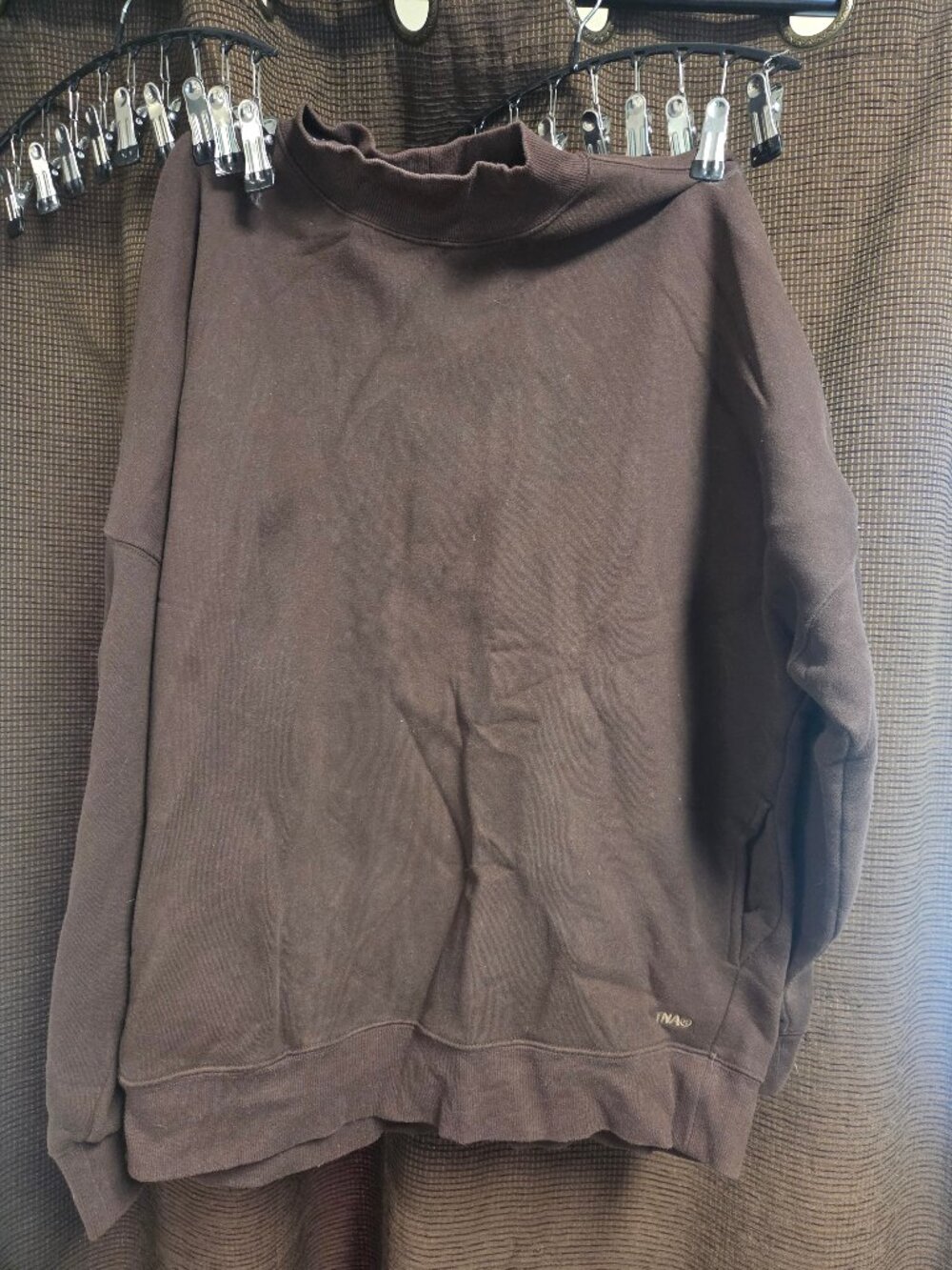 Aritzia TNA Mock Neck Cozy Mega-Fit Sweatshirt